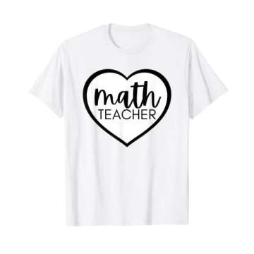 Math Teacher in Heart - Valentine's Day Design T-Shirt