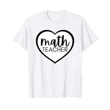 Math Teacher in Heart - Valentine's Day Design T-Shirt