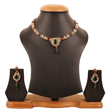 Touchstone Elegant Handcrafted Indian Jewelry Set for Women