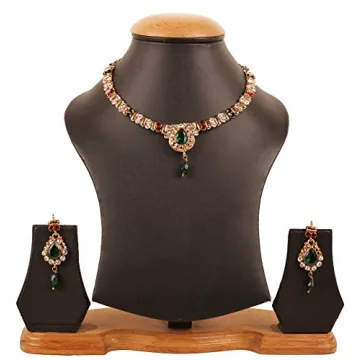 Touchstone Elegant Handcrafted Indian Jewelry Set for Women