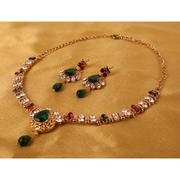 Touchstone Elegant Handcrafted Indian Jewelry Set for Women