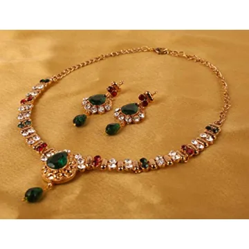 Touchstone Elegant Handcrafted Indian Jewelry Set for Women