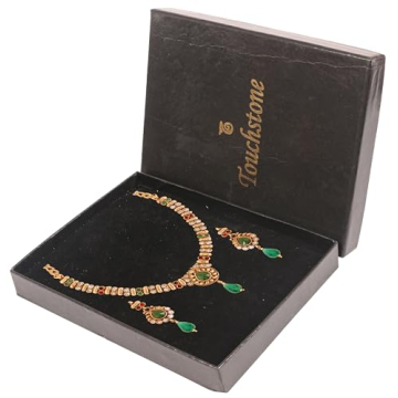 Touchstone Elegant Handcrafted Indian Jewelry Set for Women