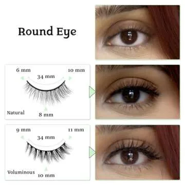 2R Studio Pre-Glued Reusable Eyelashes for Easy Glam