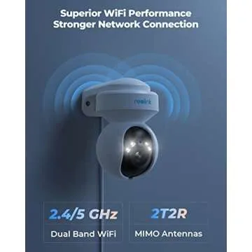 REOLINK E1 Outdoor Plug-in WiFi Security Camera, 5MP HD PTZ Camera for Home Security, Motion Tracking, 5GHz WiFi, 3X Optical Zoom, Person Vehicle Detection, Spotlight Color Night Vision, APP Control