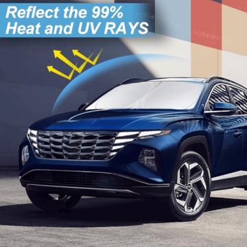 Custom Fit Tucson Windshield Sunshade for Hyundai Tucson 2022-2026 Front Window Retractable Shades C...