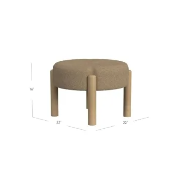 Stylish HomePop Luna Modern Round Ottoman for Any Space
