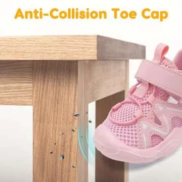 FEETCITY Boys Girls Wide Sports Sneakers for Toddlers