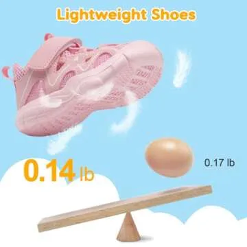 FEETCITY Boys Girls Wide Sports Sneakers for Toddlers