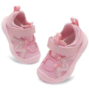 FEETCITY Boys Girls Wide Sports Sneakers for Toddlers