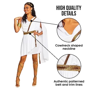 Stunning Morph Greek Goddess Toga Costume for Women