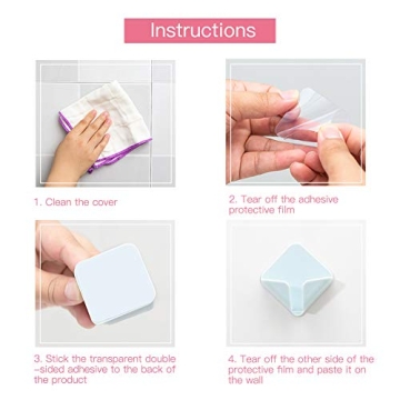 OOTSR 8-Pack Strong Adhesive Hooks for Home & Kitchen