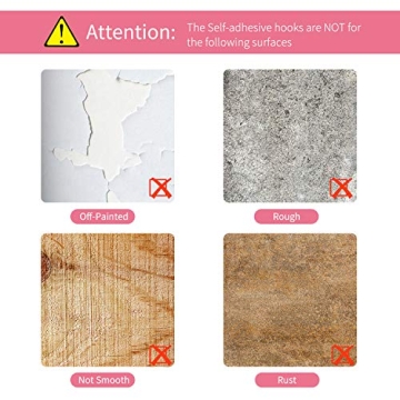 OOTSR 8-Pack Strong Adhesive Hooks for Home & Kitchen