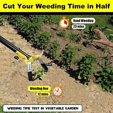 Bird Twig Stirrup Hoe Garden Tool - Hula Weeding Hoe for Gardening Long Handle Heavy Duty - 30 to 54...