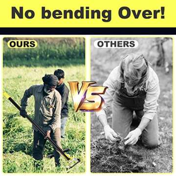 Bird Twig Stirrup Hoe Garden Tool - Hula Weeding Hoe for Gardening Long Handle Heavy Duty - 30 to 54 Inch Scuffle Hand Weed Hoe, Action Hoe for Easy Weeding