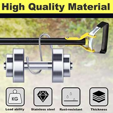 Bird Twig Stirrup Hoe Garden Tool - Hula Weeding Hoe for Gardening Long Handle Heavy Duty - 30 to 54 Inch Scuffle Hand Weed Hoe, Action Hoe for Easy Weeding