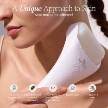 Project E Beauty Ice Roller Cold Therapy | Face Eye Body Massage Massager Under Eye Puffiness Brightening Cooling Cool Tightening Reduce Wrinkles Dark Circles Muscle Soreness Pain Relief Redness