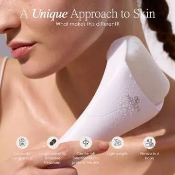 Project E Beauty Ice Roller Cold Therapy | Face Eye Body Massage Massager Under Eye Puffiness Brightening Cooling Cool Tightening Reduce Wrinkles Dark Circles Muscle Soreness Pain Relief Redness