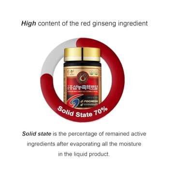 Pocheon 240g(8.5oz), 100% Pure Korean 6Years Root Panax Red Ginseng Extract Royal, 70% Solid State, Saponin, Natural Immune Support