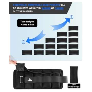 Adjustable Ankle Weights 1-12 LBS Pair for Every Fitness Enthusiast