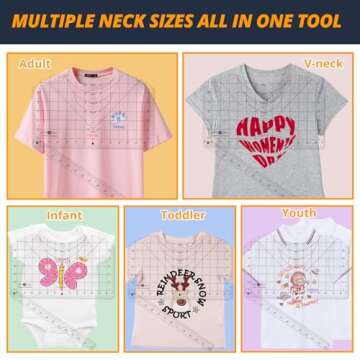 HTVRONT Tshirt Ruler Guide for Perfect Vinyl Alignment