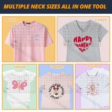 HTVRONT Tshirt Ruler Guide for Perfect Vinyl Alignment