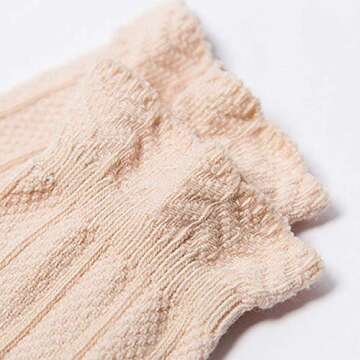 Kaariss Baby Girls Boys Toddlers No Seam Cotton Knee High Socks Tube Ruffled Stockings 5 Pack