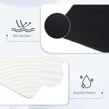 iCasso Big Desk Pad XXL Gaming Mouse Pad with Rubber Base