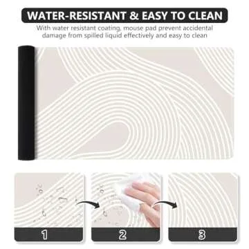 iCasso Big Desk Pad XXL Gaming Mouse Pad with Rubber Base