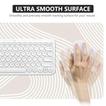 iCasso Big Desk Pad XXL Gaming Mouse Pad with Rubber Base