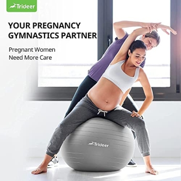 Trideer Yoga Ball - Heavy Duty Exercise Ball with Pump