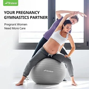 Trideer Yoga Ball - Heavy Duty Exercise Ball with Pump