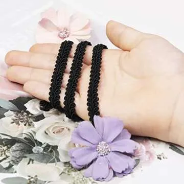 Gimp Braid Trim 22 Yards Decorative Black Webbing