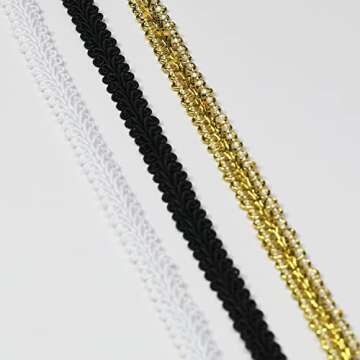 Gimp Braid Trim 22 Yards Decorative Black Webbing