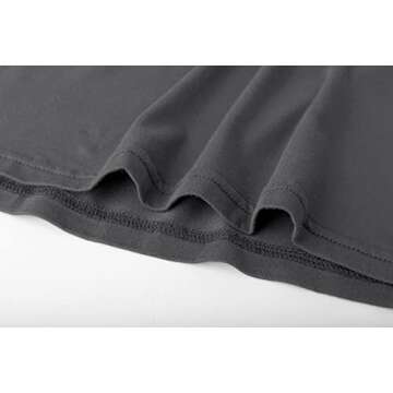 Long Sleeve Crop Tops for Women Workout Basic Clothes for Teen Ladies Fitted Slim Scoop Neck Cute Yoga Shirts (Grey, Medium)