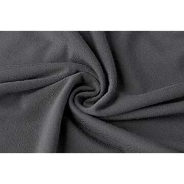 Long Sleeve Crop Tops for Women Workout Basic Clothes for Teen Ladies Fitted Slim Scoop Neck Cute Yoga Shirts (Grey, Medium)