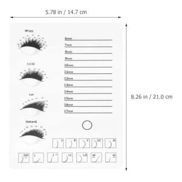 Beaupretty Eyelash Extensions Tray Acrylic Lash Pallet False Eyelashes Glue Pallet Holder Grafting Eye Lashes Extension Display Board for Salon Eyelash Extensions White