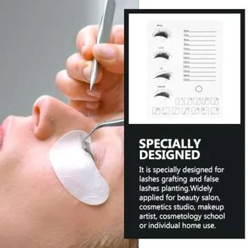 Beaupretty Eyelash Extensions Tray Acrylic Lash Pallet False Eyelashes Glue Pallet Holder Grafting Eye Lashes Extension Display Board for Salon Eyelash Extensions White