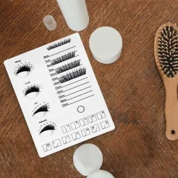 Beaupretty Eyelash Extensions Tray Acrylic Lash Pallet False Eyelashes Glue Pallet Holder Grafting Eye Lashes Extension Display Board for Salon Eyelash Extensions White