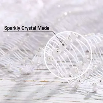 DRESBE Rhinestone Mesh Body Chains Hollow Tank Tops Bikini Crop Top Party Body Jewelry Accessories for Women (White-O Neck-S)