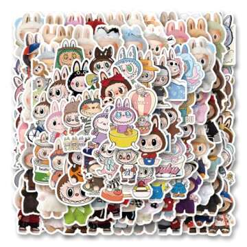 100pcs Labubu Cartoon Stickers GMVAESKY for Water Bottle Luggage, Motorcycle, Skateboard Helmet, Ref...