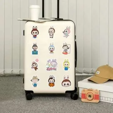 Labubu Cartoon Stickers 100pcs for Water Bottle & Skateboard
