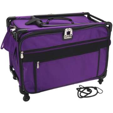 Stylish Tutto Machine On Wheels Case in Purple