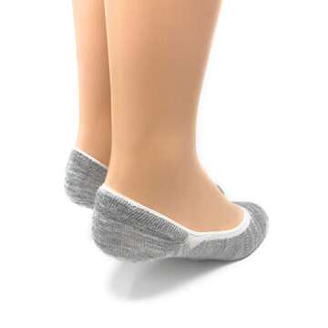 WARRIOR ALPACA SOCKS - Ghost Socks - Low Cut Micro No Show Baby Alpaca Wool Socks - Unisex (Gray Hea...