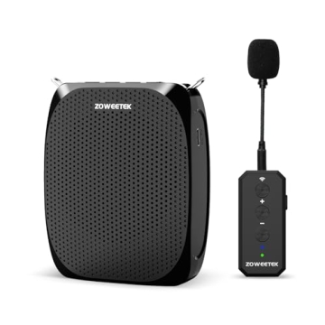 ZOWEETEK Voice Amplifier with Wireless Lavalier Microphone for Teachers