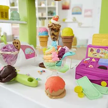 Play-Doh Kitchen Creations Ultimate Ice Cream Truck Toy Playset, Food Truck Toys for Kids, 27 Accessories, 12 Cans, Preschool Toys for 3 Year Old Girls & Boys and Up, Non-Toxic