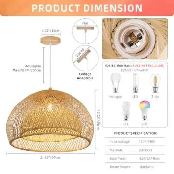 Handmade Bamboo Pendant Light - Arturesthome Chandelier