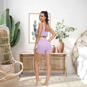 Hotexy Women’s 2-Piece Ribbed Activewear Set