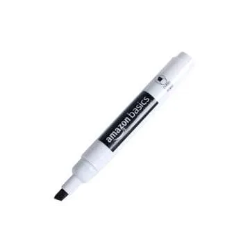 Amazon Basics Dry Erase Markers For Whiteboards, Chisel Tip, Low-Odor, Black, Red, Blue, Pack of 3