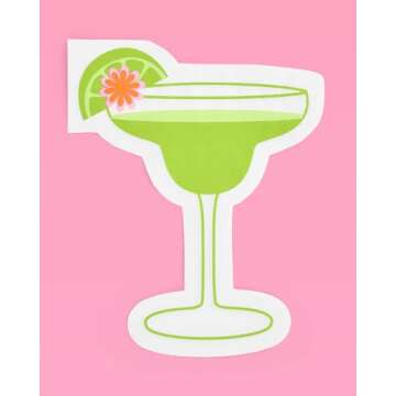 xo, Fetti Margarita Napkins - 3-ply, 24 pcs | Mexican Bachelorette Fiesta Decorations, Western Birth...